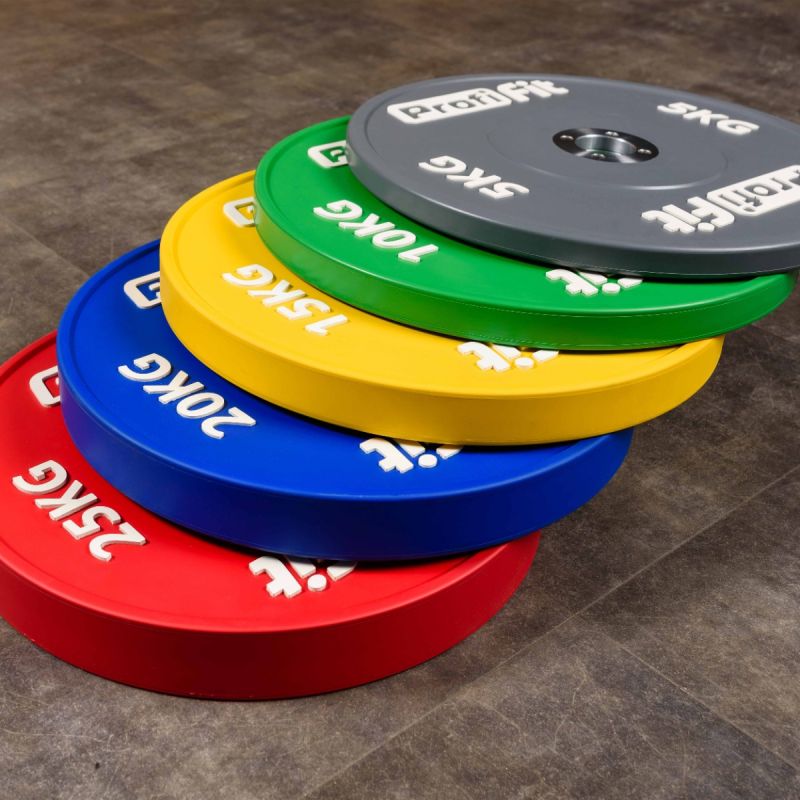 Диск профессиональный обрезиненный HARD цветной D51 мм PROFI-FIT 5 кг