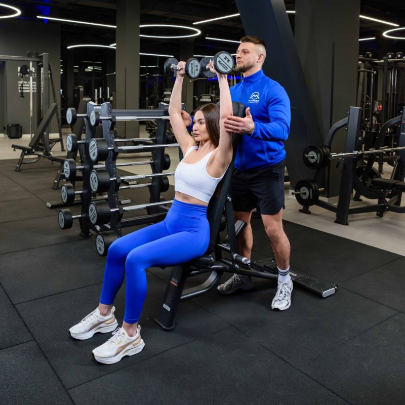 Набор прямых полиуретановых штанг LEVEL (шаг 5 кг, 5 шт) PROFI-FIT 35-55 кг