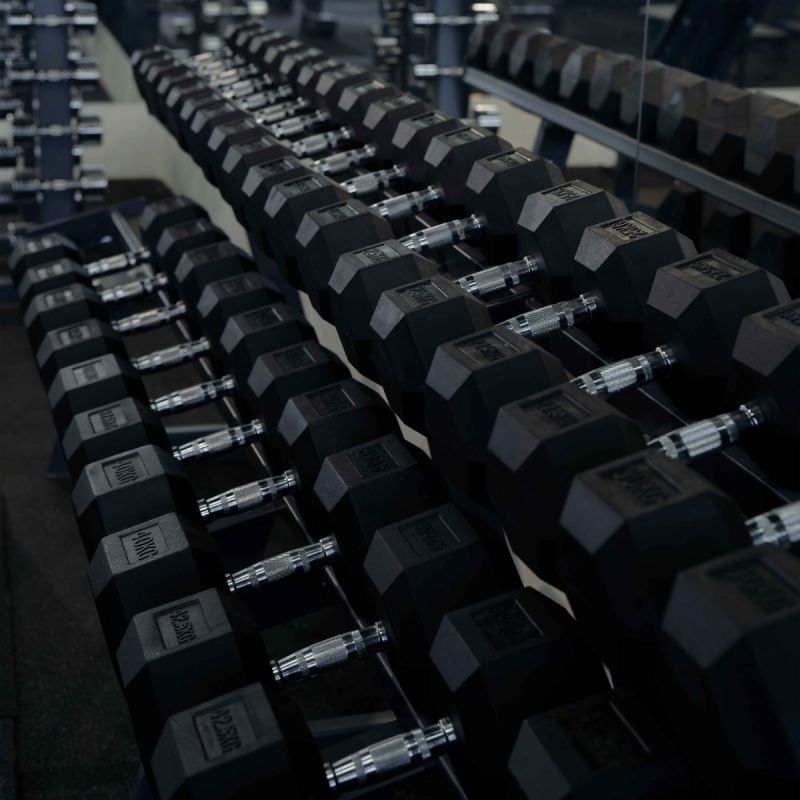 Гантель гексагональная обрезиненная PROFI-FIT 25 кг