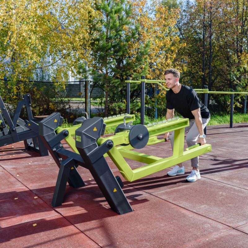 Power-1813 Уличный тренажер Становая тяга с переменной нагрузкой ZAVODSPORTA