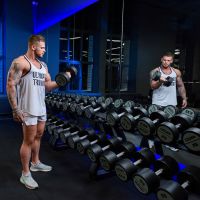 Гантельный ряд полиуретановый LEVEL (шаг 2,5 кг, 5 пар) PROFI-FIT 27,5-37,5 кг