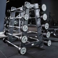 Набор прямых полиуретановых штанг LEVEL (шаг 5 кг, 5 шт) PROFI-FIT 10-30 кг