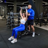 Набор прямых полиуретановых штанг LEVEL (шаг 5 кг, 5 шт) PROFI-FIT 35-55 кг