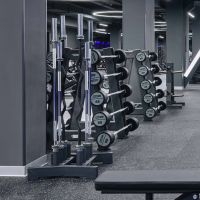 Набор прямых полиуретановых штанг LEVEL (шаг 5 кг, 5 шт) PROFI-FIT 35-55 кг