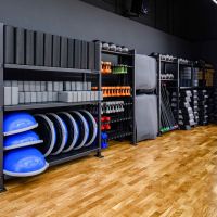 Гантель в виниловой оболочке, шестигранник PROFI-FIT 1 кг, зеленая