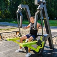Power-1812.1 Уличный тренажер Жим сидя с переменной нагрузкой ZAVODSPORTA