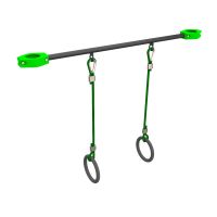 W108 Перекладина 1310 мм с гимнастическими кольцами ZAVODSPORTA