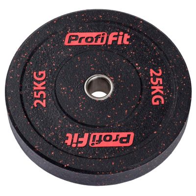 Диск для штанги HI-TEMP с цветными вкраплениями D51 мм PROFI-FIT 25 кг