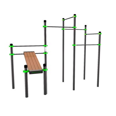 W249 Воркаут (наклонная скамья и 5 перекладин) ZAVODSPORTA