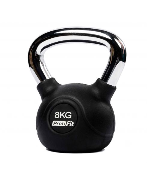 Гиря обрезиненная с хромированной ручкой PROFI-FIT  8 кг
