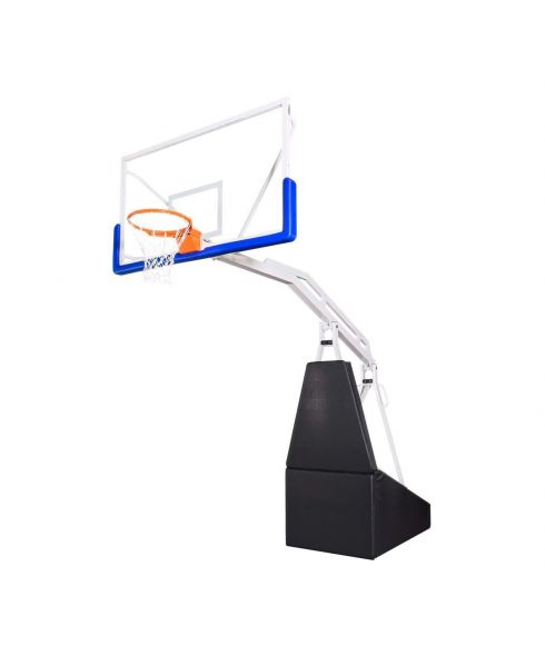 Баскетбольная стойка мобильная складная на пружинах вынос 2,25 м c противовесом ZAVODSPORTA
