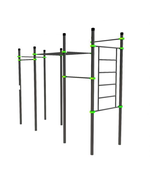 W227 Воркаут (7 перекладин, рукоход классический, шведская стенка) ZAVODSPORTA